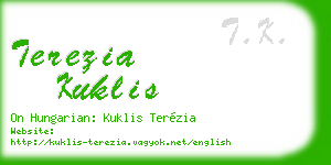 terezia kuklis business card
