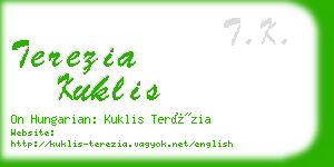 terezia kuklis business card